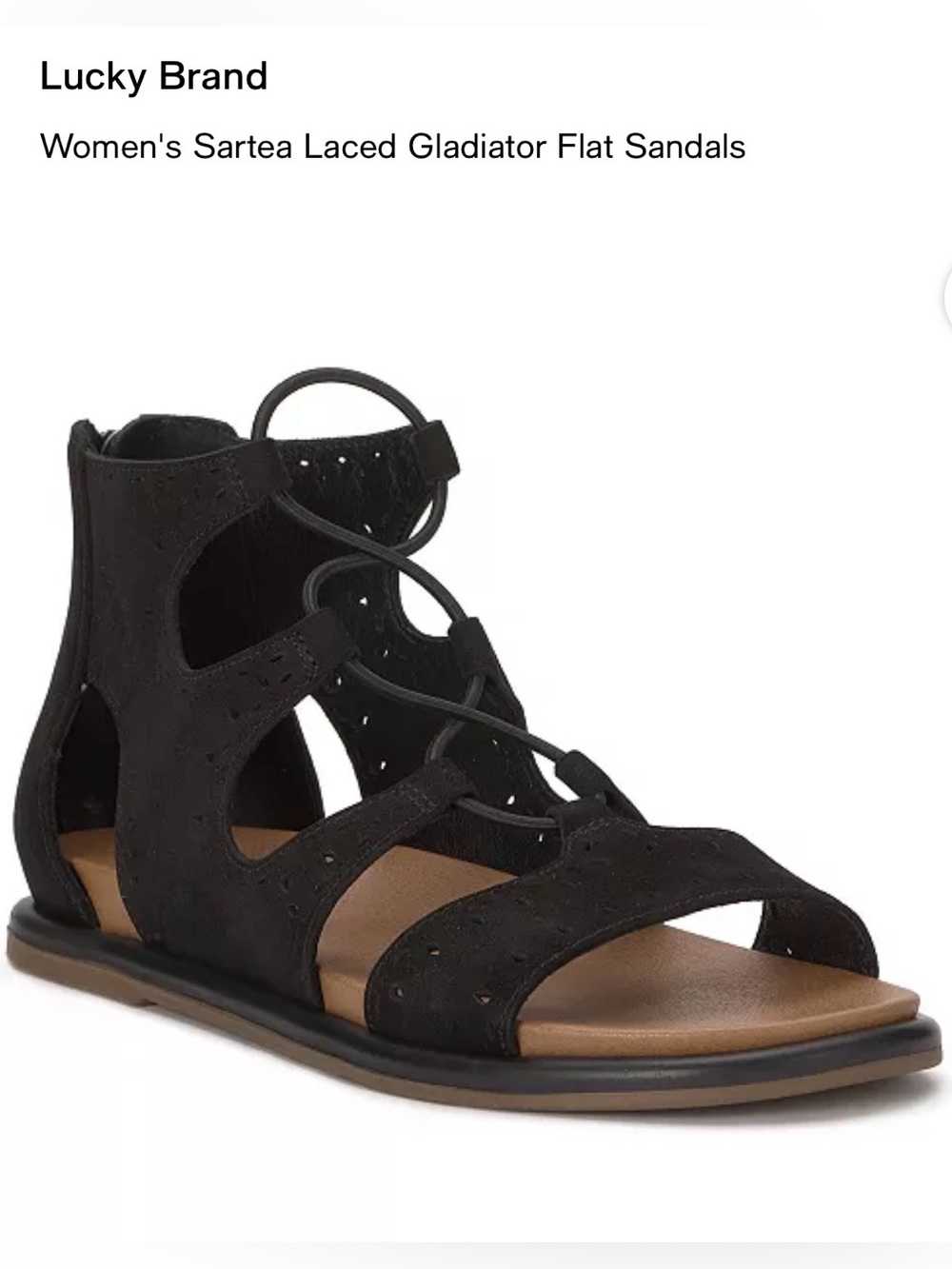 *new* Lucky Brand Women's Sartea Laced Gladiator Flat Sandals